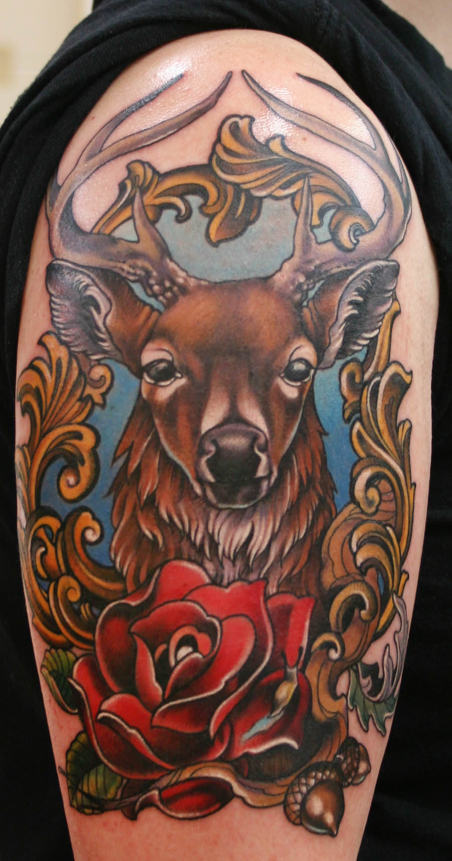 impressive-deer-and-flower-tattoos-3