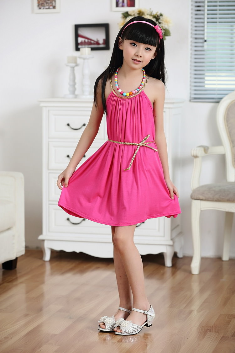 Free-shipping-Girl-Dress-Summer-Kid-Clothes-Sleeveless-Baby-Princess-Baby-Girl-Dress-Sashes-Kids-Dresses