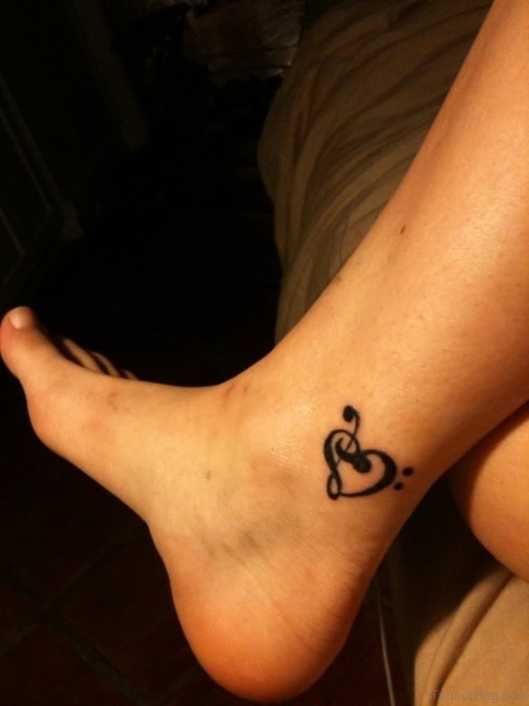 Treble-Clef-Heart-Ankle-Tattoo-For-Girls