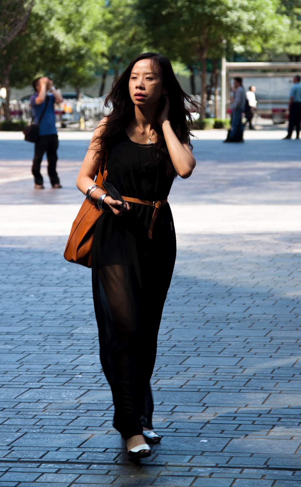 long-black-sheer-dress-streetstyle