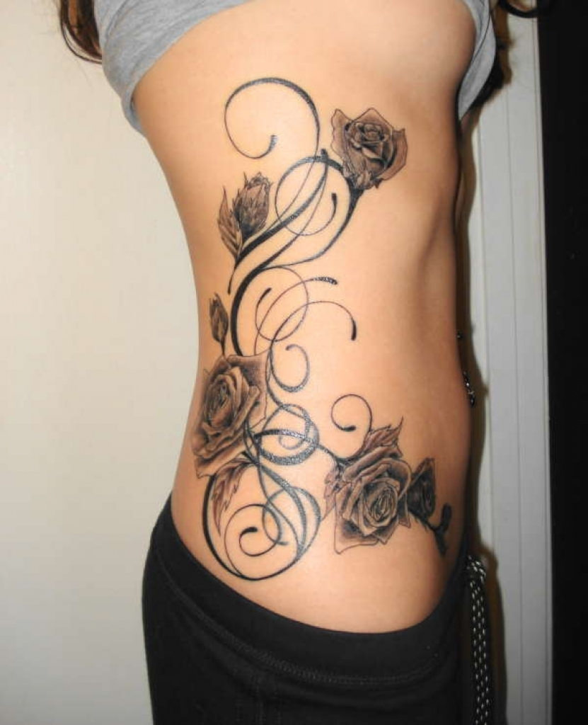 Stylish Tattoo Side Design Full Hd Images Side Flower Ladies Tattoo Designs In The Most Stylish Along With