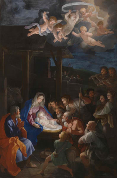 Guido-Reni-The-Adoration-of-the-Shepherds-The-National-Gallery-395x600