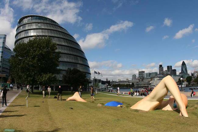London Ink’s Man Swimming Statue
