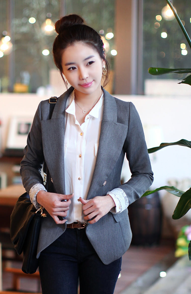 Korean-Style-Women-New-Fashion-2014-Summer-Ladies-Work-Wear-White-Black-Chiffon-For-Women-Polo