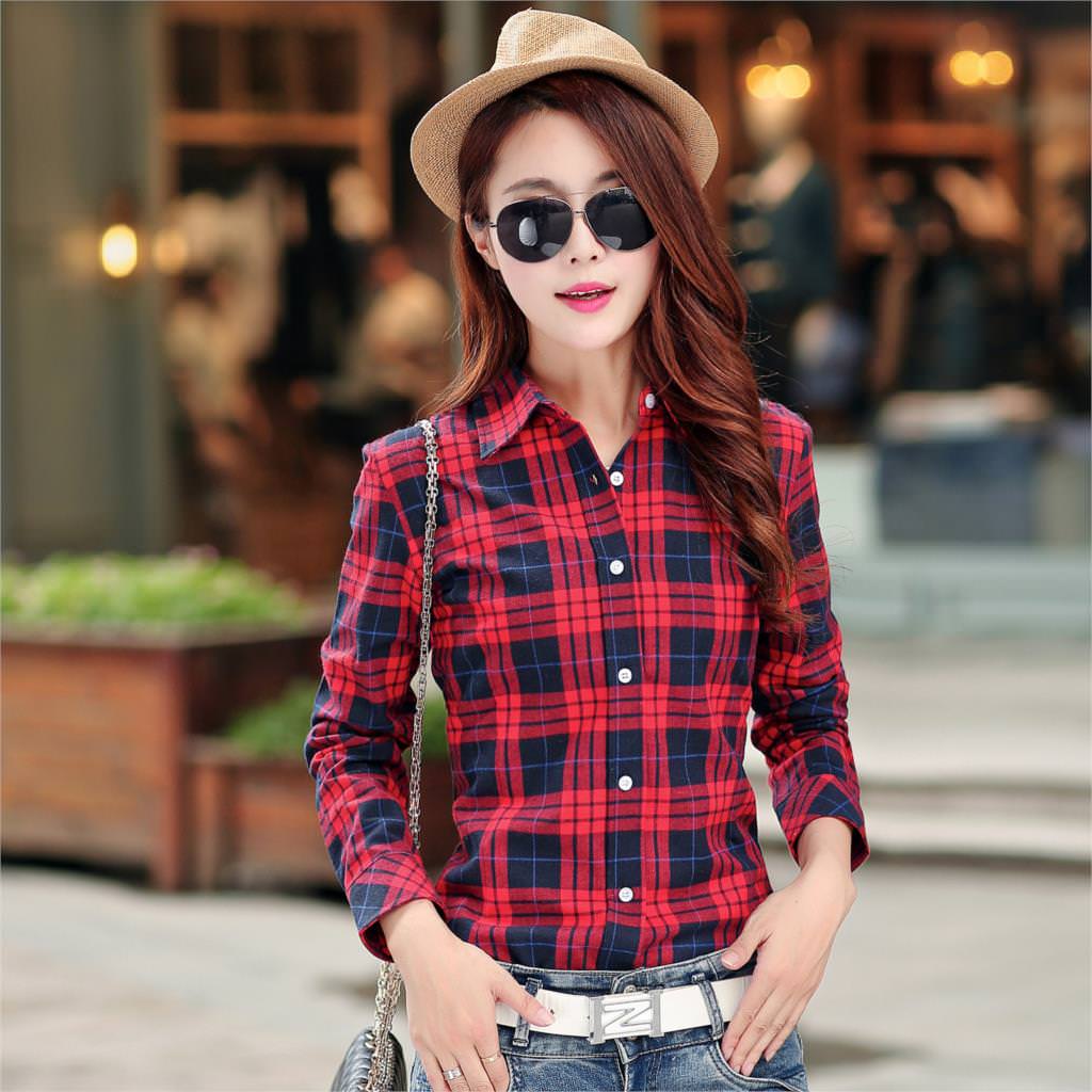 Plus-Size-Plaid-Shirt-Women-2017-spring-Style-New-Fashion-College-Flannel-Casual-Long-Sleeve-Shirt
