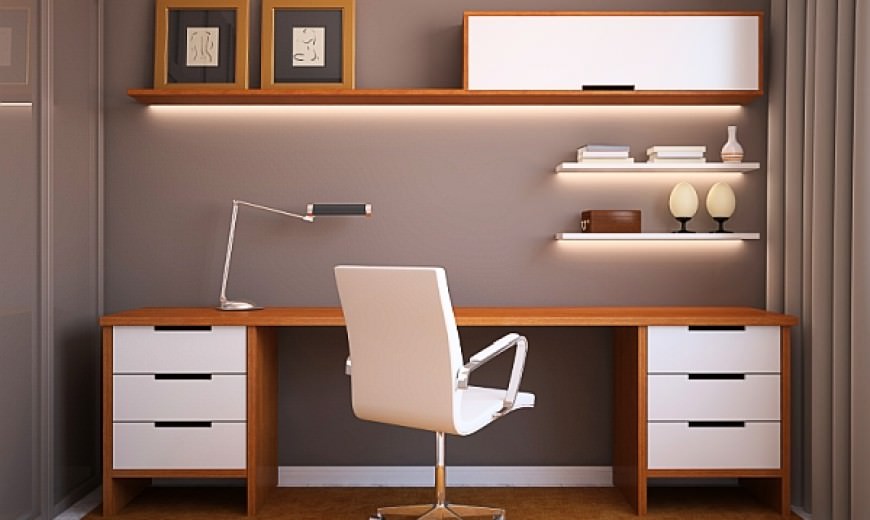 Home-office-design-idea-with-sleek-wooden-surfaces-and-minimalistic-overtones-870x520