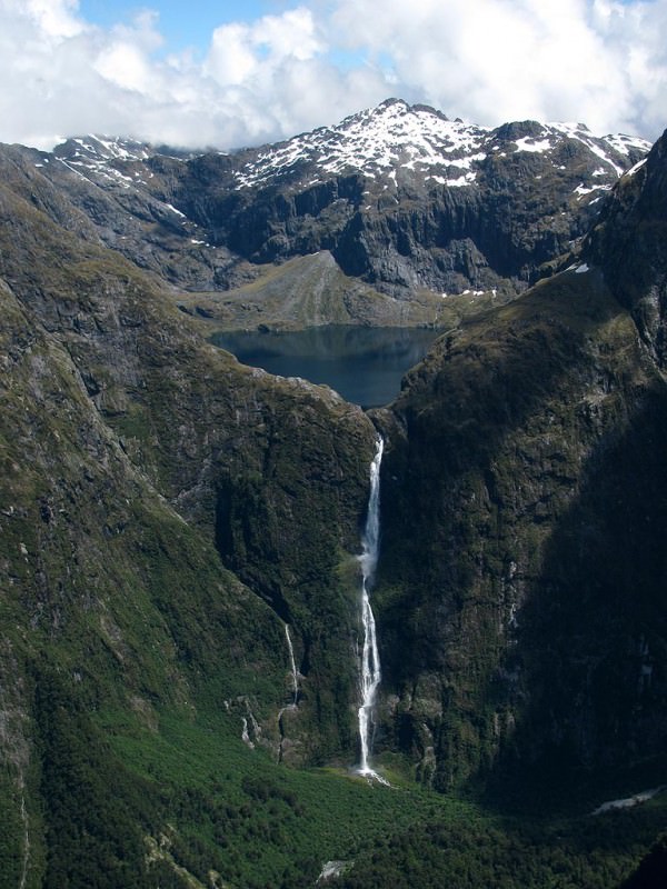 Sutherland Falls in New Zealand