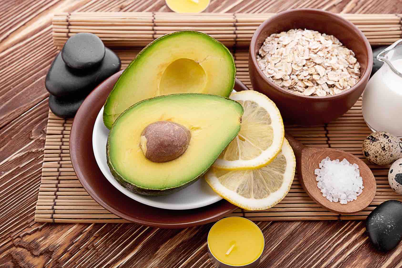 Set for massage or body care procedures with different ingredients