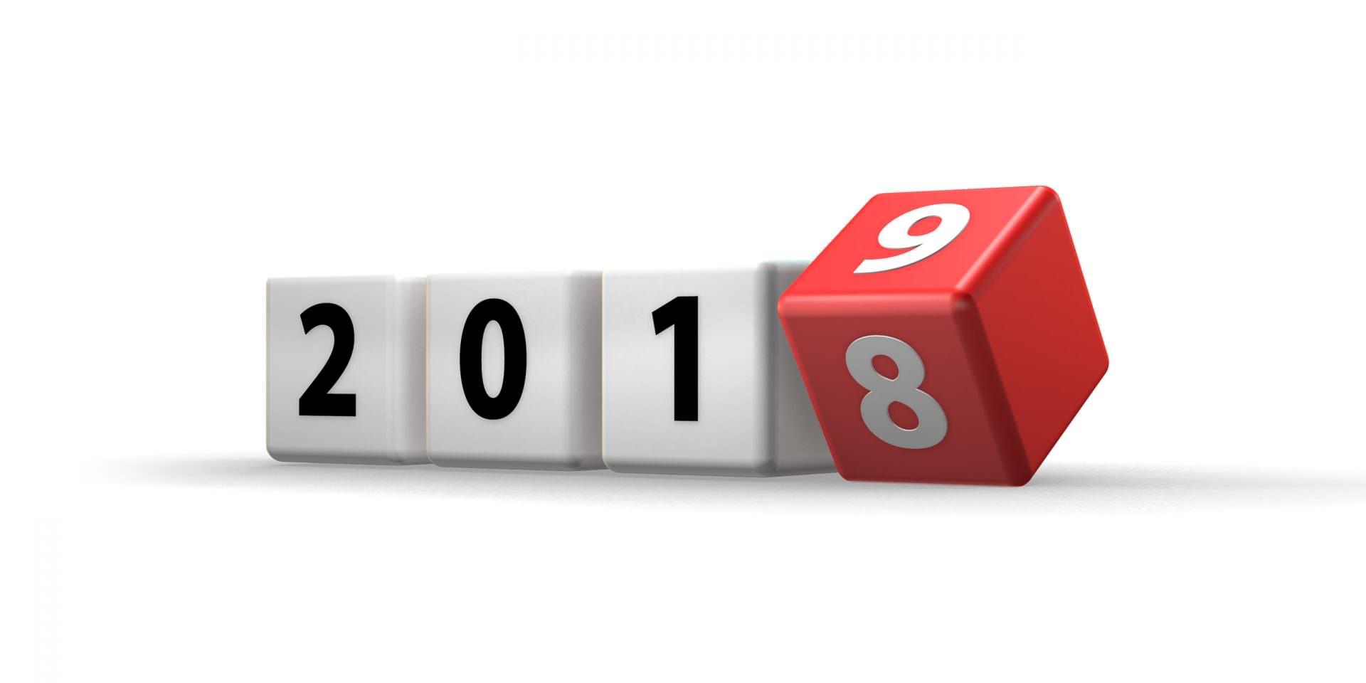 Concept of transition from 2018 to 2019