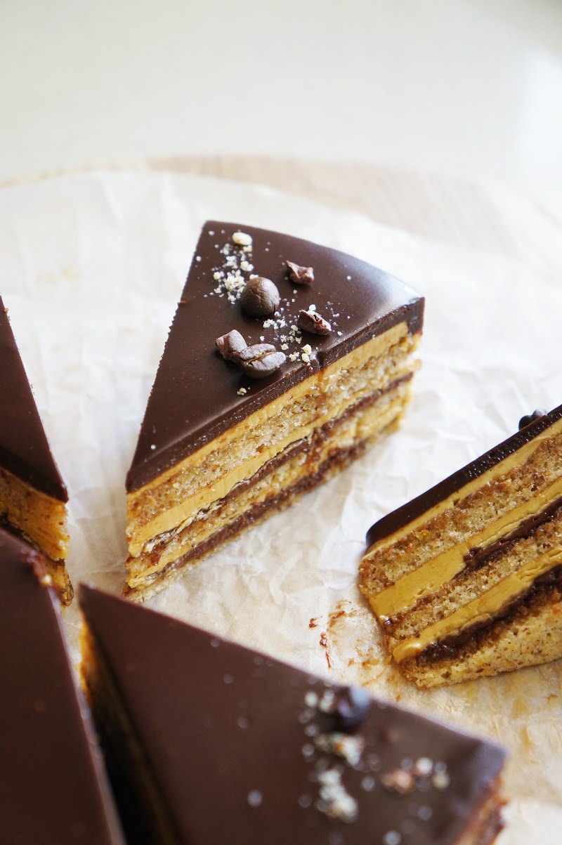 hazelnut opera cake