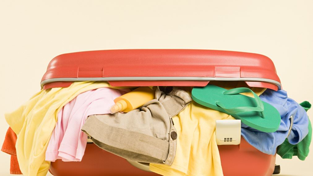 Clothes in a suitcase